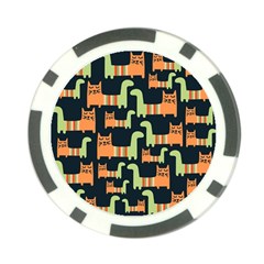 Seamless-pattern-with-cats Poker Chip Card Guard