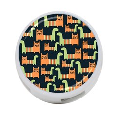 Seamless-pattern-with-cats 4-port Usb Hub (two Sides)