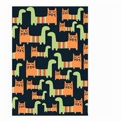 Seamless-pattern-with-cats Small Garden Flag (two Sides)