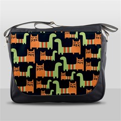 Seamless-pattern-with-cats Messenger Bag by Jancukart