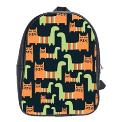 Seamless-pattern-with-cats School Bag (xl)