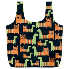 Seamless-pattern-with-cats Full Print Recycle Bag (xl)