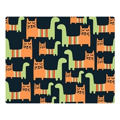 Seamless-pattern-with-cats Double Sided Flano Blanket (large) 