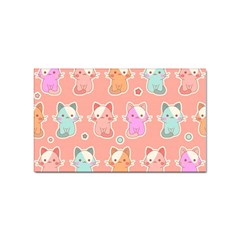 Cute-kawaii-kittens-seamless-pattern Sticker Rectangular (100 pack)