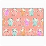 Cute-kawaii-kittens-seamless-pattern Postcard 4 x 6  (Pkg of 10) Front