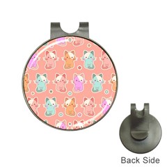 Cute-kawaii-kittens-seamless-pattern Hat Clips with Golf Markers