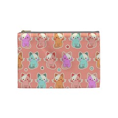 Cute-kawaii-kittens-seamless-pattern Cosmetic Bag (Medium)