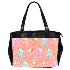 Cute-kawaii-kittens-seamless-pattern Oversize Office Handbag (2 Sides)