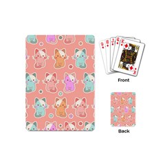 Cute-kawaii-kittens-seamless-pattern Playing Cards Single Design (Mini)