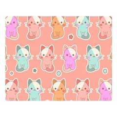 Cute-kawaii-kittens-seamless-pattern Double Sided Flano Blanket (Large) 