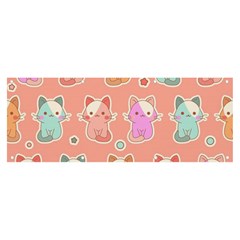 Cute-kawaii-kittens-seamless-pattern Banner and Sign 8  x 3 