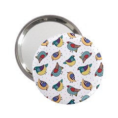 Seamless-pattern-with-hand-drawn-bird-black 2 25  Handbag Mirrors