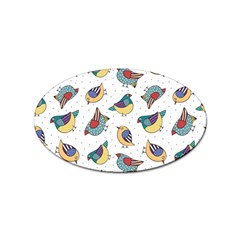 Seamless-pattern-with-hand-drawn-bird-black Sticker (oval)