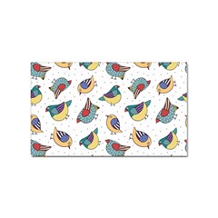 Seamless-pattern-with-hand-drawn-bird-black Sticker (rectangular) by Jancukart