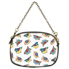 Seamless-pattern-with-hand-drawn-bird-black Chain Purse (two Sides)