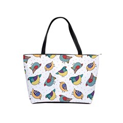 Seamless-pattern-with-hand-drawn-bird-black Classic Shoulder Handbag