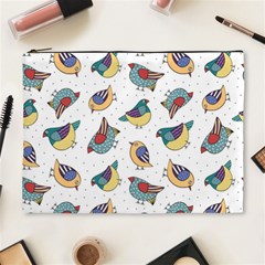 Seamless-pattern-with-hand-drawn-bird-black Cosmetic Bag (xl)