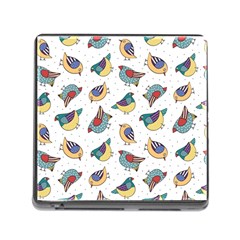 Seamless-pattern-with-hand-drawn-bird-black Memory Card Reader (square 5 Slot)