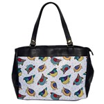 Seamless-pattern-with-hand-drawn-bird-black Oversize Office Handbag Front