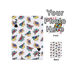 Seamless-pattern-with-hand-drawn-bird-black Playing Cards 54 Designs (mini) by Jancukart