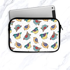 Seamless-pattern-with-hand-drawn-bird-black Apple Ipad Mini Zipper Cases by Jancukart