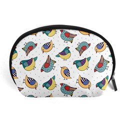 Seamless-pattern-with-hand-drawn-bird-black Accessory Pouch (large)