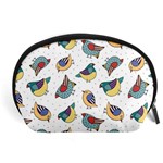 Seamless-pattern-with-hand-drawn-bird-black Accessory Pouch (Large) Front