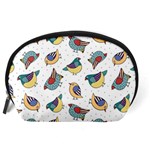 Seamless-pattern-with-hand-drawn-bird-black Accessory Pouch (Large) Back