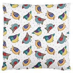 Seamless-pattern-with-hand-drawn-bird-black Standard Flano Cushion Case (one Side)