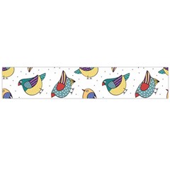 Seamless-pattern-with-hand-drawn-bird-black Large Flano Scarf 