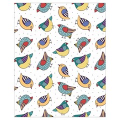 Seamless-pattern-with-hand-drawn-bird-black Drawstring Bag (small)