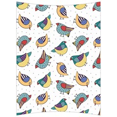 Seamless-pattern-with-hand-drawn-bird-black Back Support Cushion