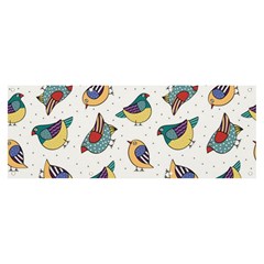 Seamless-pattern-with-hand-drawn-bird-black Banner And Sign 8  X 3 