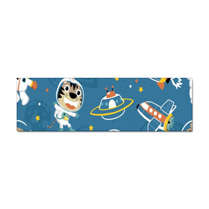 Seamless-pattern-funny-astronaut-outer-space-transportation Sticker Bumper (100 pack)