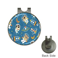 Seamless-pattern-funny-astronaut-outer-space-transportation Hat Clips With Golf Markers