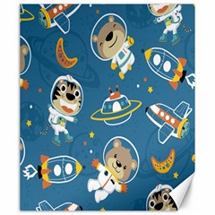 Seamless-pattern-funny-astronaut-outer-space-transportation Canvas 20  X 24 