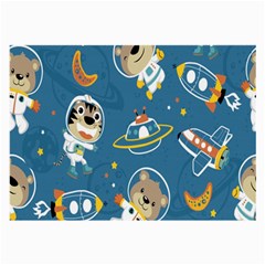 Seamless-pattern-funny-astronaut-outer-space-transportation Large Glasses Cloth (2 Sides) by Jancukart