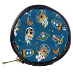 Seamless-pattern-funny-astronaut-outer-space-transportation Mini Makeup Bag Back