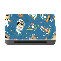 Seamless-pattern-funny-astronaut-outer-space-transportation Memory Card Reader With Cf by Jancukart