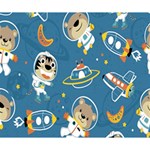 Seamless-pattern-funny-astronaut-outer-space-transportation Deluxe Canvas 14  x 11  (Stretched) 14  x 11  x 1.5  Stretched Canvas