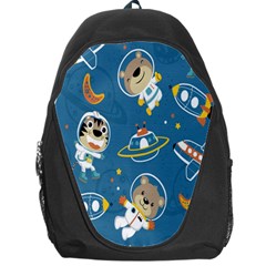 Seamless-pattern-funny-astronaut-outer-space-transportation Backpack Bag