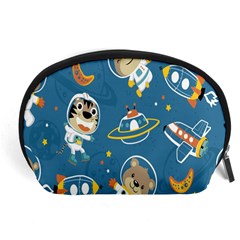 Seamless-pattern-funny-astronaut-outer-space-transportation Accessory Pouch (large)