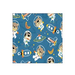 Seamless-pattern-funny-astronaut-outer-space-transportation Satin Bandana Scarf 22  X 22 