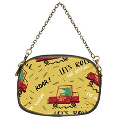 Childish-seamless-pattern-with-dino-driver Chain Purse (one Side)