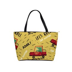 Childish-seamless-pattern-with-dino-driver Classic Shoulder Handbag