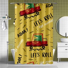 Childish-seamless-pattern-with-dino-driver Shower Curtain 48  X 72  (small) 