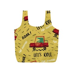 Childish-seamless-pattern-with-dino-driver Full Print Recycle Bag (s)