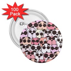 Cute-dog-seamless-pattern-background 2 25  Buttons (100 Pack) 