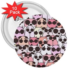 Cute-dog-seamless-pattern-background 3  Buttons (10 Pack) 