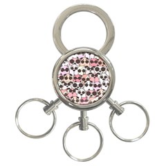 Cute-dog-seamless-pattern-background 3-ring Key Chain